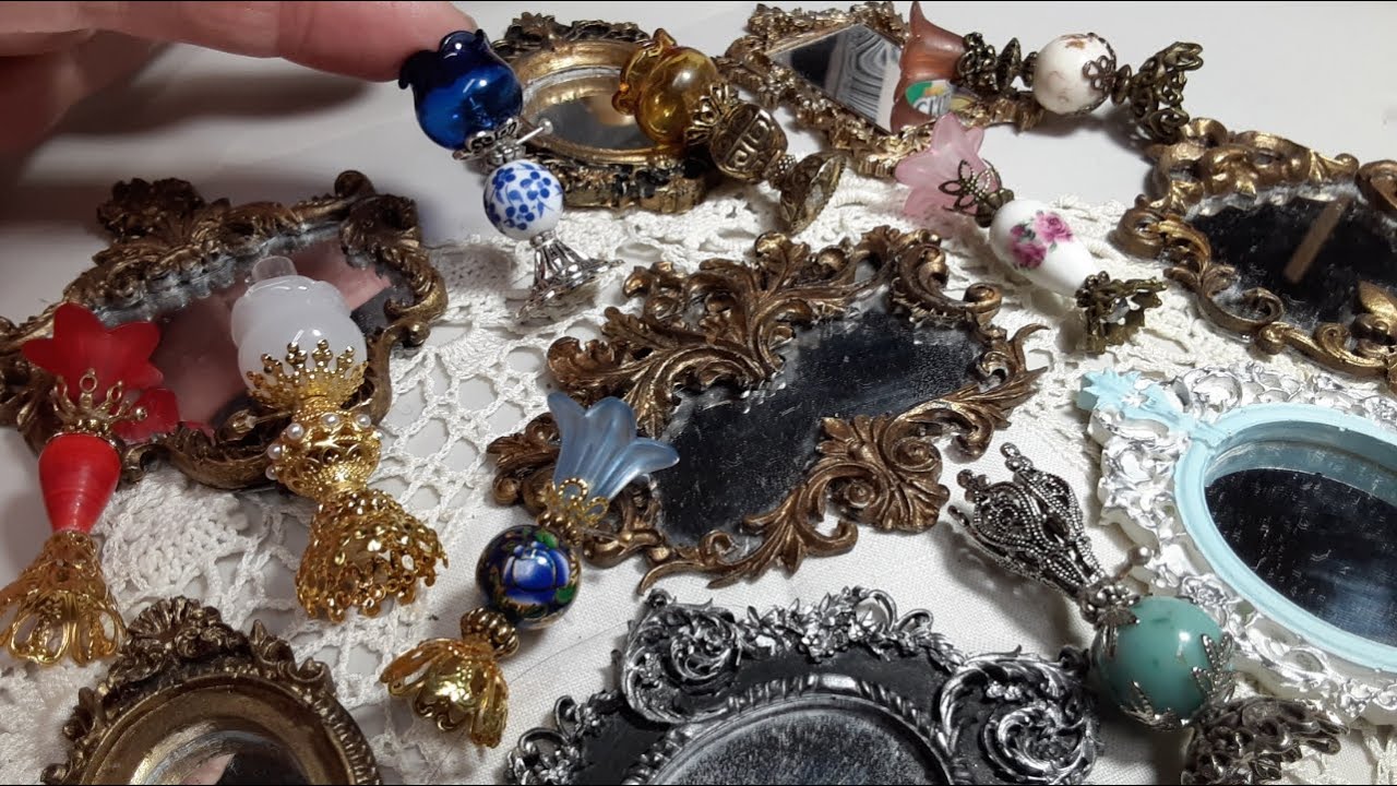 Shorter version MINIATURE LAMPS for your dollhouse! Modern & Oil lamps from beads & jewelry findings