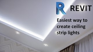 Revit Tutorial | Ceiling Strip Lights In Revit | Easiest way to create lights | Hindi