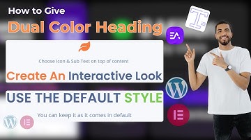 How to Give dual color heading elementor in Elementor - Free