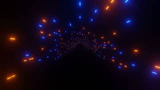 Particle Tunnel Loop blue and orange FTL Warp Lightspeed video  2160p
