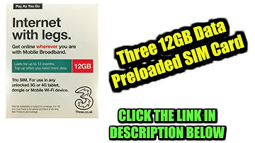 Three 12GB Data Preloaded SIM Card