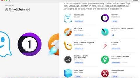 Safari Extensies