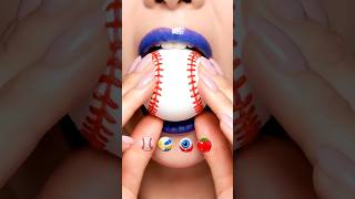 asmr EATING JELLY VARIOUS BALL BASEBALL VOLLYBALL EYEBALL TOMATO as EMOJI