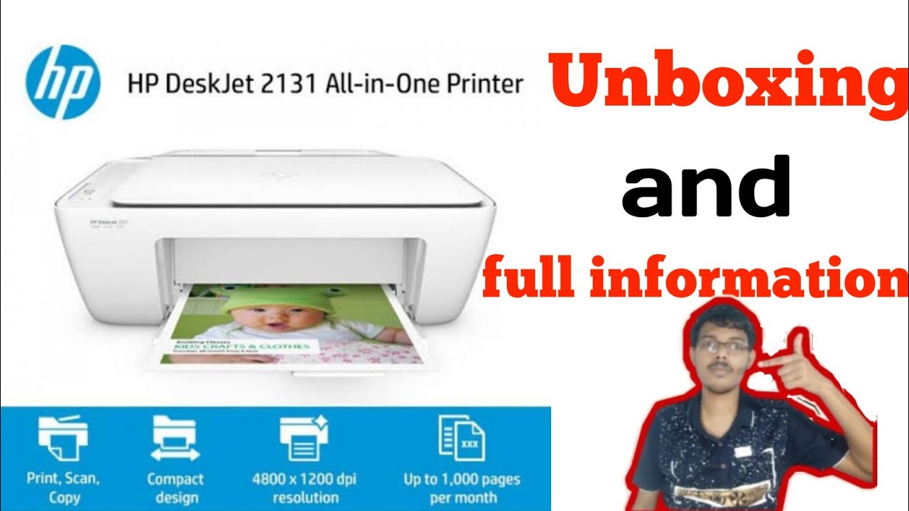 HP DESKJET 2131 AllinOne Inkjet Printer Unboxing & Review Home