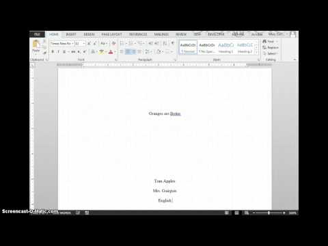 Video: How to title page ms word?