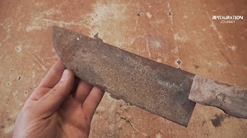 From Rusty Junk to Razor-Sharp: Restoring a Salvaged Kitchen Knife!