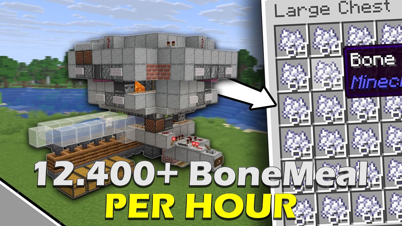 12.400+ Bone Meal Farm Minecraft 1.21.8