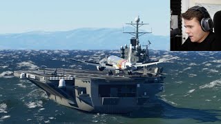 Huge Aircraft Carrier Landings In MSFS2020 - CRAZY