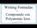 Mastering Formulas for Compounds with Polyatomic Ions