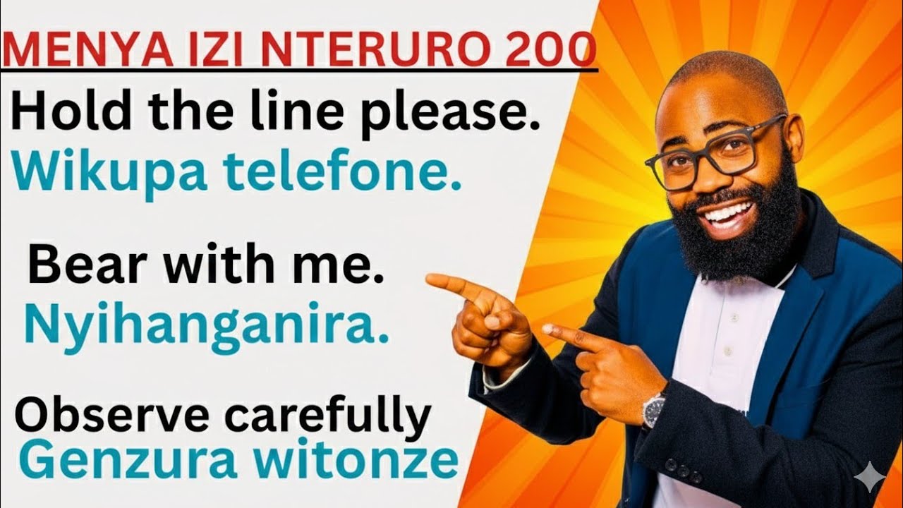 L568: Iga kuvuga Icyongereza vuba, INTERURO 200 Z'ICYONGEREZA MU KINYARWANDA