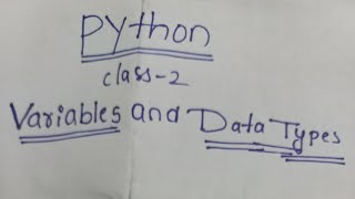 Python class-2 Variables and Data Types in telugu
