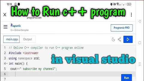 how to run c++ program in visual studio