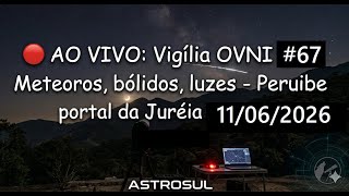 🔴 AO VIVO: Vigilia OVNI #67 | METEOROS, BOLIDOS, LUZES, UAPS - Peruíbe Juréia Brasil | AstroSul