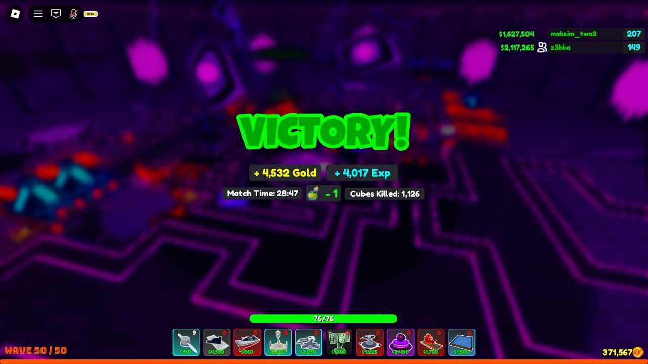 Nightmare Survival 5 star map duo (Strat very hard) | Cube Defense