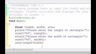 2.3 PROGRAMMING TIME | AREA OF RECTANGLE | UNIT#2 | COMPUTER SCIENCE CLASS 10 | MGS WAZIRABAD
