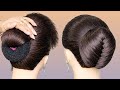 Beautiful 🤩 Easy Sleek Low Bun Tutorial _ Easy Hairstyles For Wedding For Medium Hair With Saree