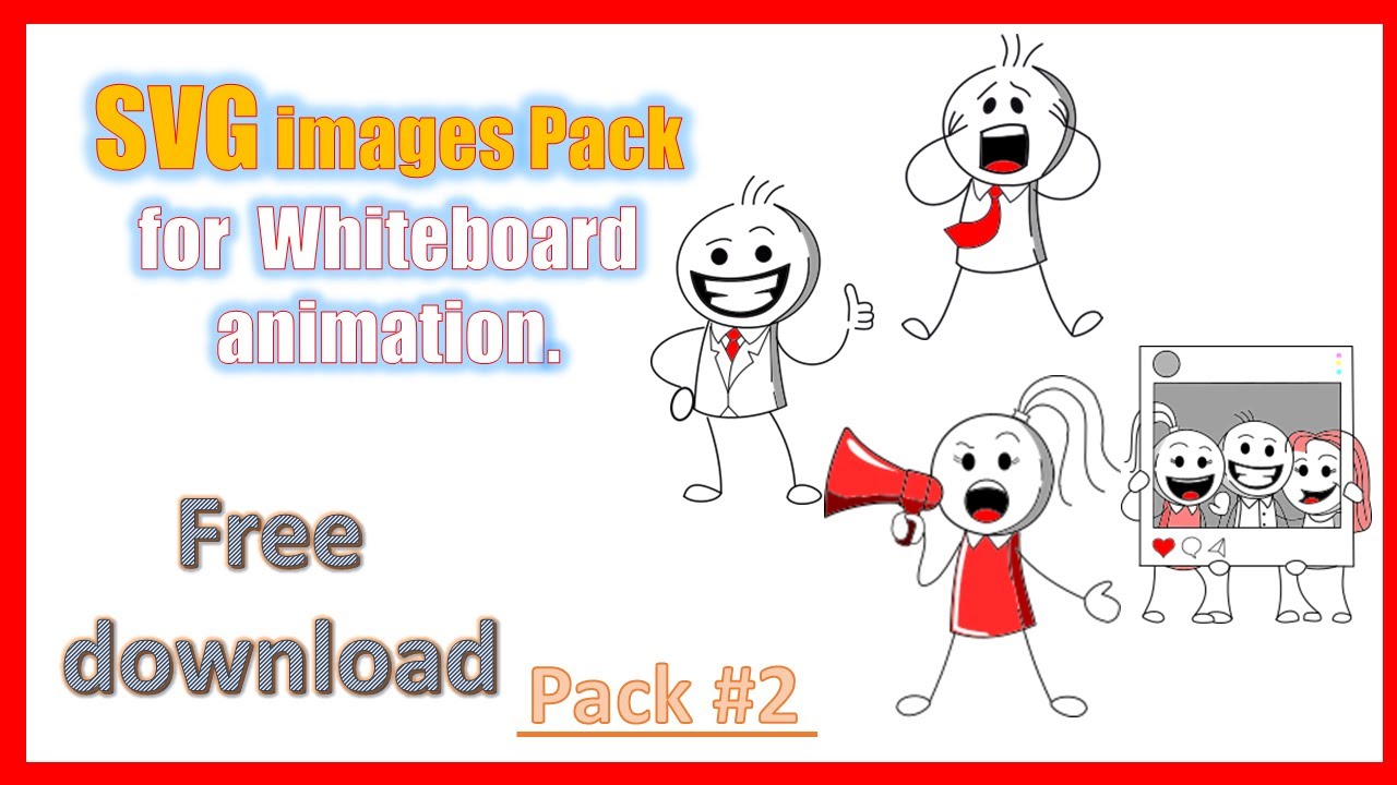 Download Free SVG images Pack for Videoscribe. (pack #2: Stickman characters) - YouTube