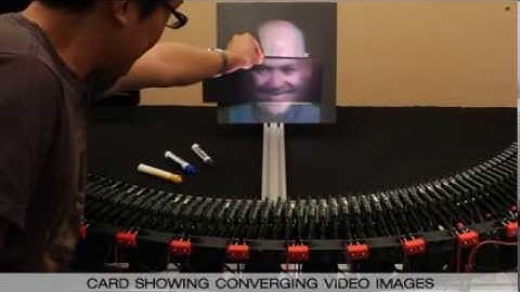 An Autostereoscopic Projector Array Optimized for 3D Facial Display - With Audio