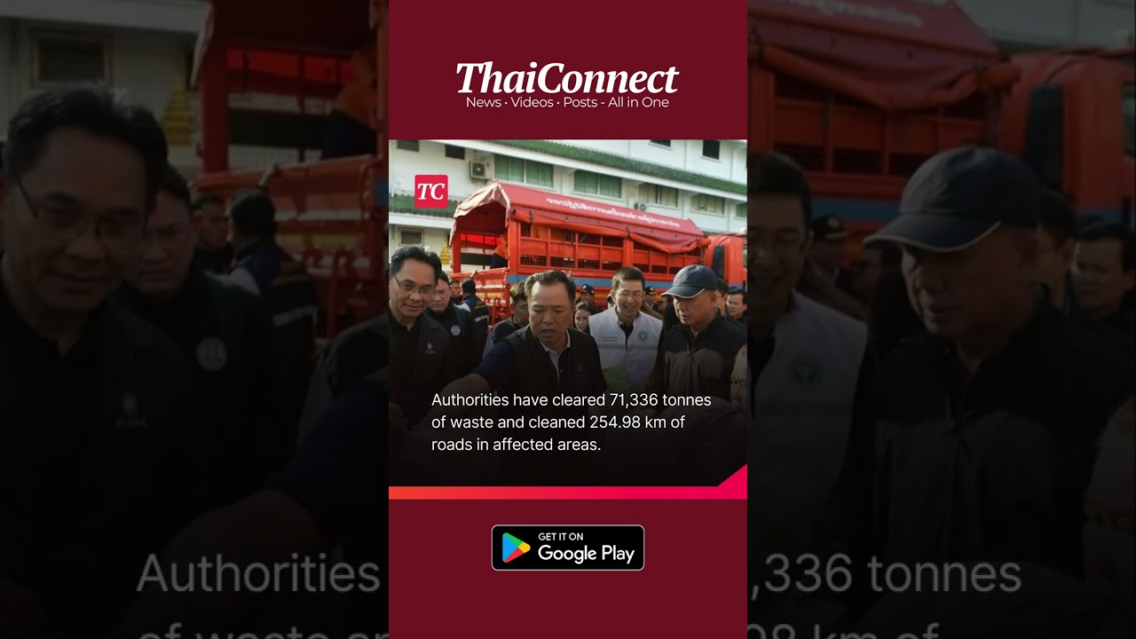 🧽🧹 Hat Yai’s flood recovery passes 70%, with major cleanup operations nearly complete.