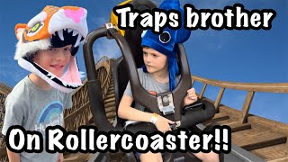 Kid traps brother in Roller Coaster for Birthday