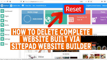 How to Delete complete website built via Sitepad?
