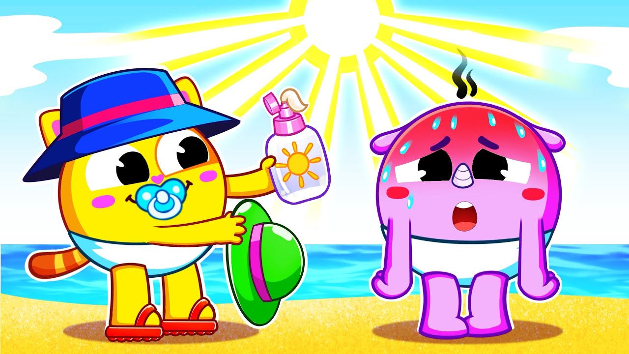 Beach Safety Rules ⛱️👒🧴 Funny Kids Songs & Nursery Rhymes♥️