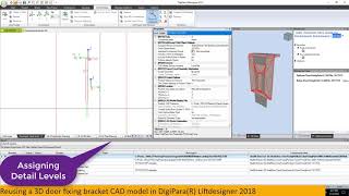 DigiPara Liftdesigner 2018: Reusing a 3D door fixing bracket CAD model
