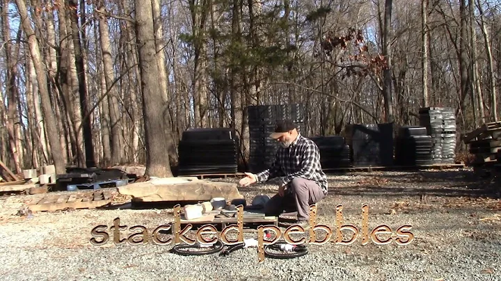 Stacked Pebble Fountain Set Up