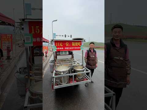 2 USD buffet In the Street stall #food #buffet #chinesefood