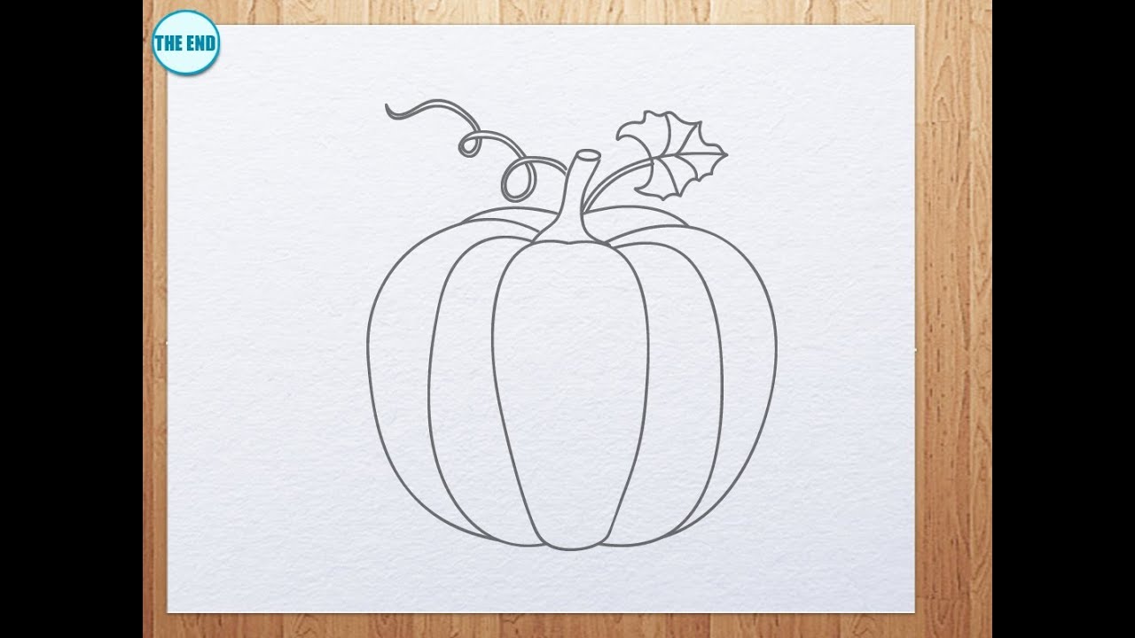 how to draw pumpkin - YouTube