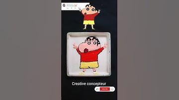 Cartoon(Shin-chan) color mixing ( Part1) #colormixing #shinchan #art #satisfying #cartoon