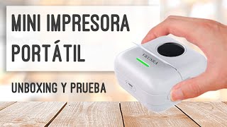 Mini impresora portátil VKUSRA  Imprime en papel térmico desde el móvil