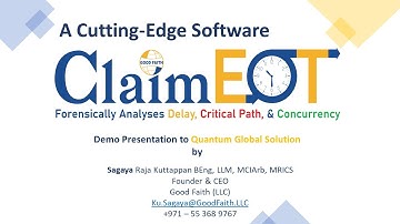 ClaimEOT   Demo present to Quantum Global on  8 May 24