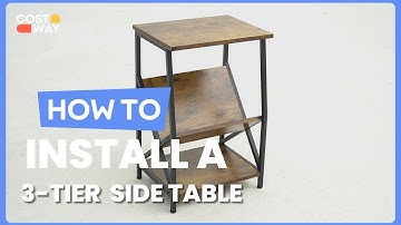 How to Install the 3-Tier Industrial Side Table | JV10441 #costway #howto