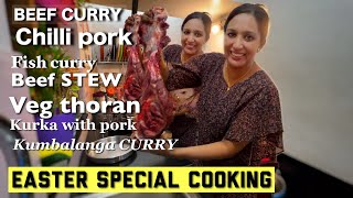 Easter cooking എല്ലാം രാത്രി തന്നെ തീർത്തു| My easter specials|Chilli pork | Beef curry | Beef stew