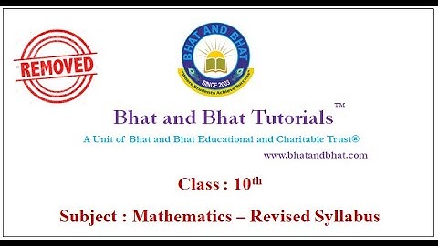 Mathematics - 30 % reduced - 10th CBSE | Revised Syllabus | 2020-21 |