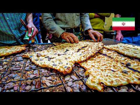 Most Popular Bread in IRAN | Iranian Breads | نان سنگک