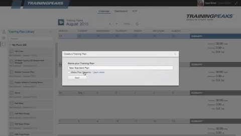 Create a training plan in TrainingPeaks