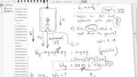 Sample Problem 7.05: Work done by accelerating elevator - Pusko