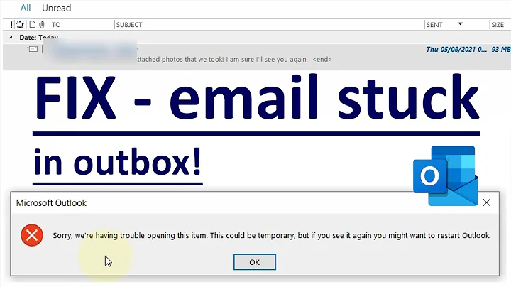 Fix can't delete outbox email in Outlook