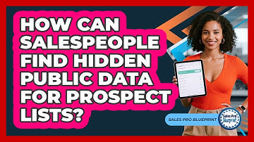 How Can Salespeople Find Hidden Public Data For Prospect Lists? - Sales Pro Blueprint