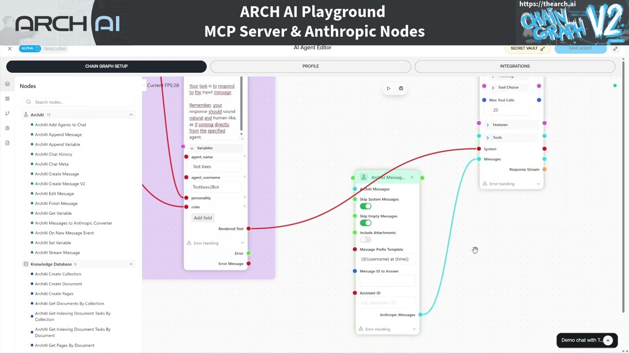 ArchAI Playground   MCP Server & Anthropic Nodes