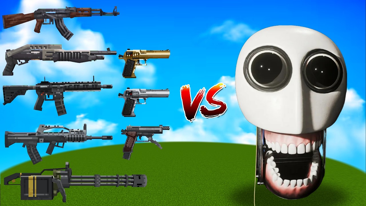 This TaCZ Gun DESTROYS the SELF-AWARE BOT in Minecraft!