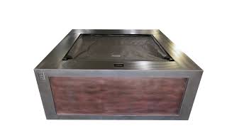 The Monarch stainless steel energy efficient spa with automatic cover by Diamond Spas