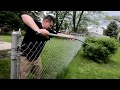 Repairing a Chainlink fence top rail in 10 minutes uncut