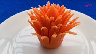 Carrot Flower Garnish-Carrot Caving-Vegetable Carving @foodife66