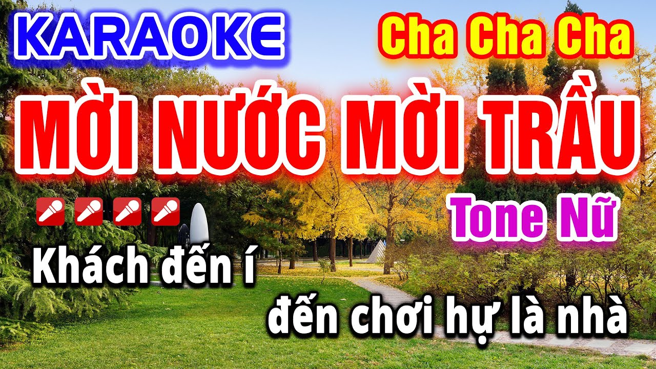 Mời Nước Mời Trầu Karaoke Tone Nữ Cha Cha Cha | Beat Hay Dễ Hát | PVQ Karaoke