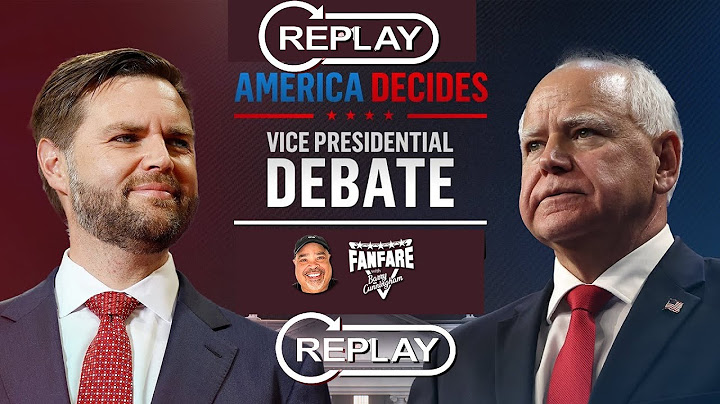 WATCH FULL REPLAY:  2024 Vice-Presidential Debate With JD Vance vs Tim Walz