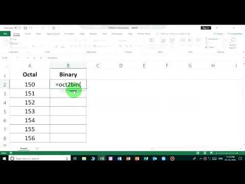 How to convert octal to binary in Excel