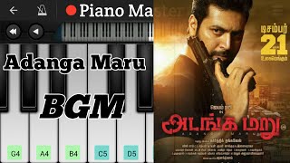 Video thumbnail of "Adanga Maru BGM On Piano Tutorial"